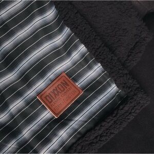 New DIXXON Black Serape Flannel Sherpa Blanket 60” x 72” BNIB